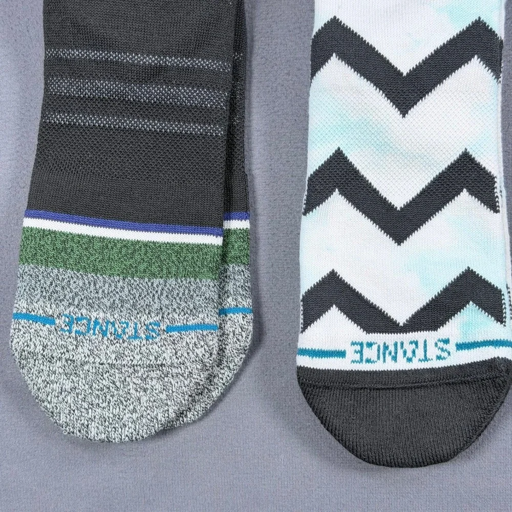 Stance Mens Large Multicolor Cotton Blend Crew Socks 3 Pair Lot Chevron Striped